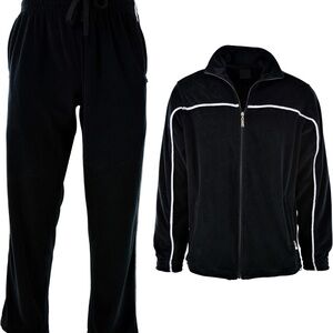 Black Tracksuit with White Trim